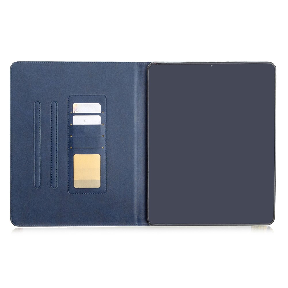 Caso Del Patrón Geométrico Fresco Diseño De Vigilia / Sueño Cuero Para El Ipad Pro 12,9 Pulgadas (2020) / (2018) - Azul-4