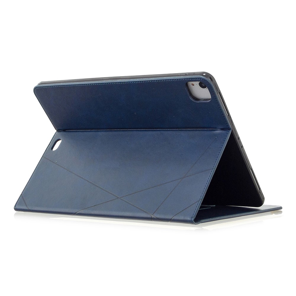 Caso Del Patrón Geométrico Fresco Diseño De Vigilia / Sueño Cuero Para El Ipad Pro 12,9 Pulgadas (2020) / (2018) - Azul-5