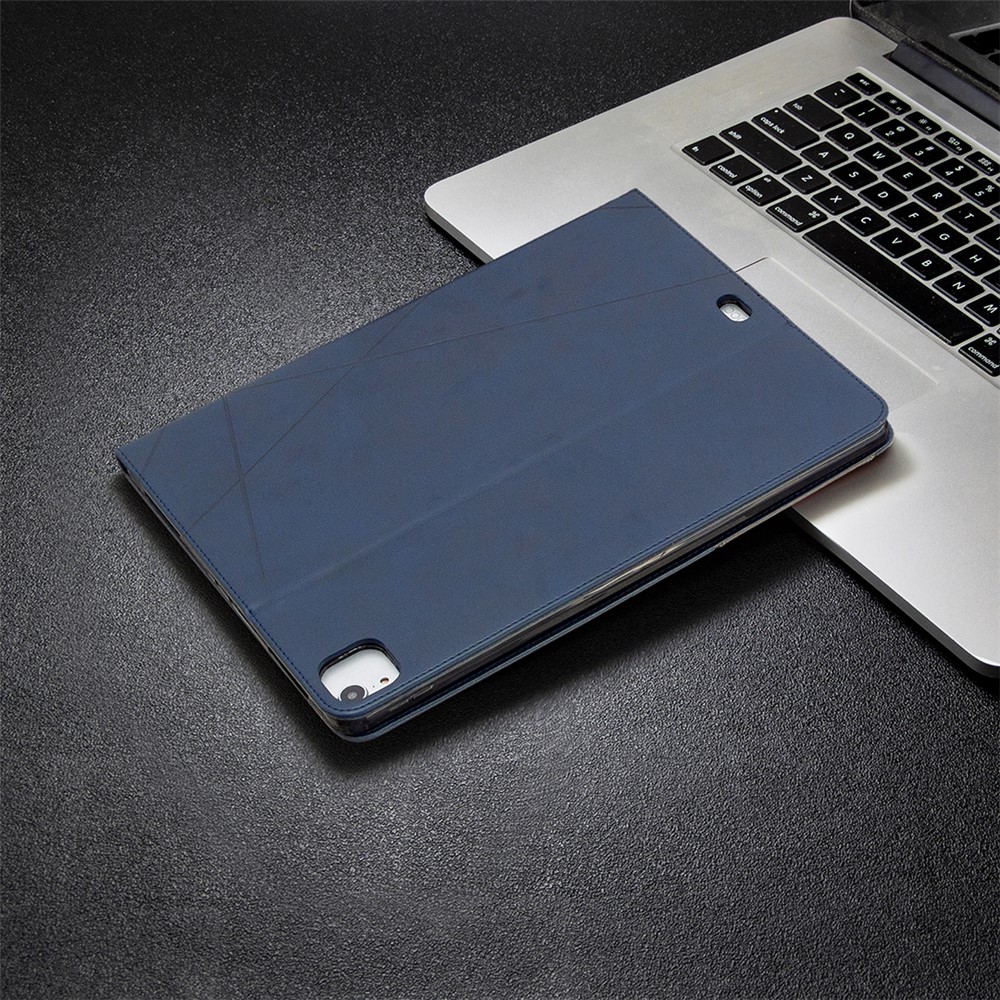 Caso Del Patrón Geométrico Fresco Diseño De Vigilia / Sueño Cuero Para El Ipad Pro 12,9 Pulgadas (2020) / (2018) - Azul-8