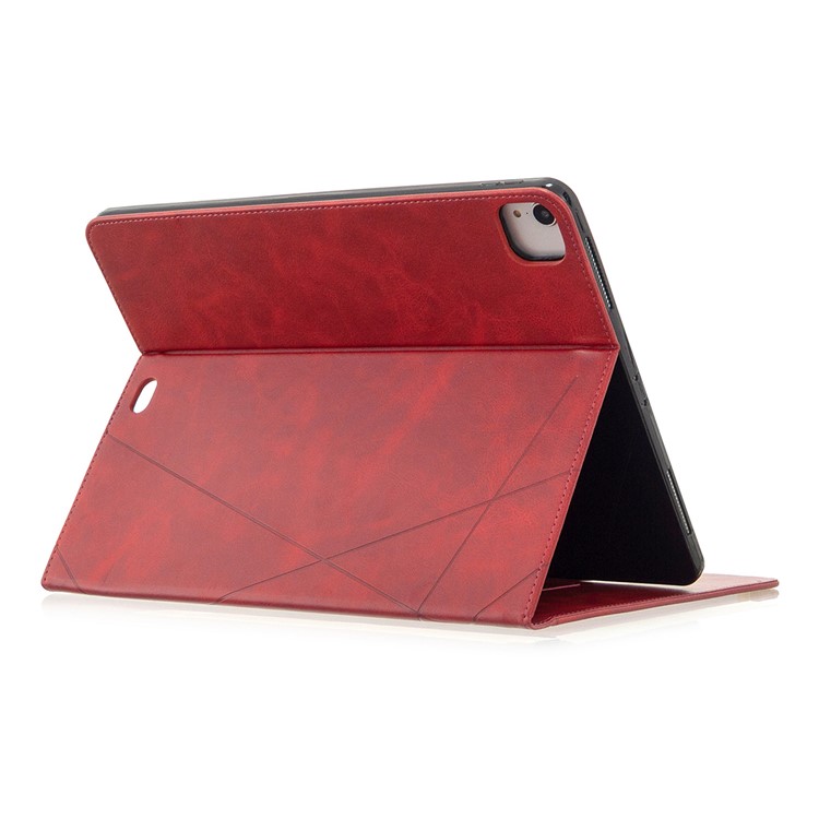 Geometric Pattern Cool Design Wake/Sleep Leather Case for iPad Pro 12.9-inch (2020)/(2018) - Red-5