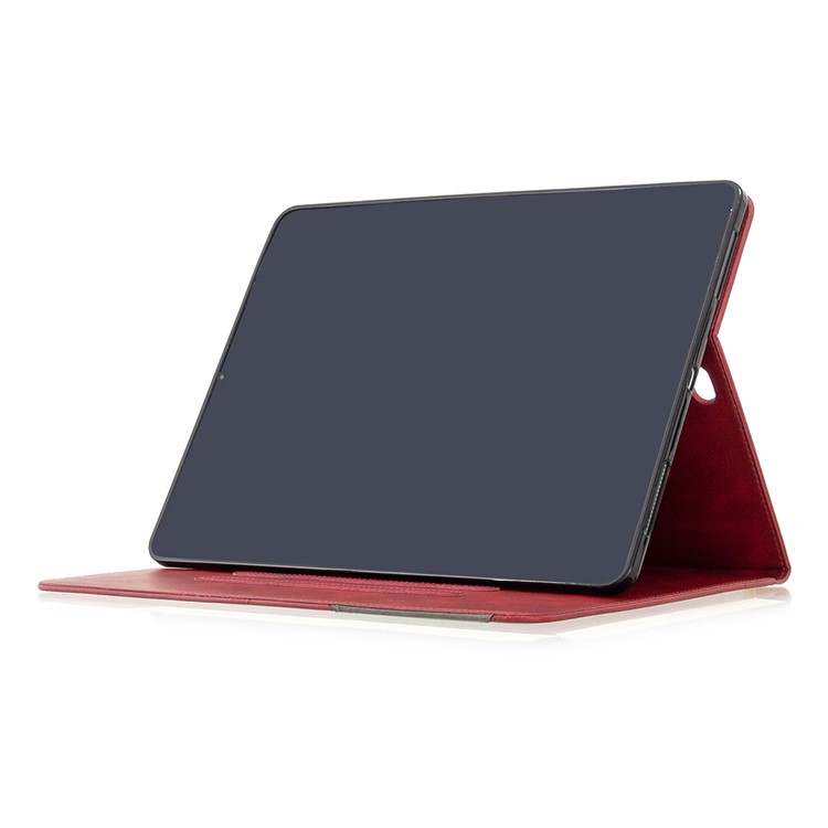 Geometric Pattern Cool Design Wake/Sleep Leather Case for iPad Pro 12.9-inch (2020)/(2018) - Red-6