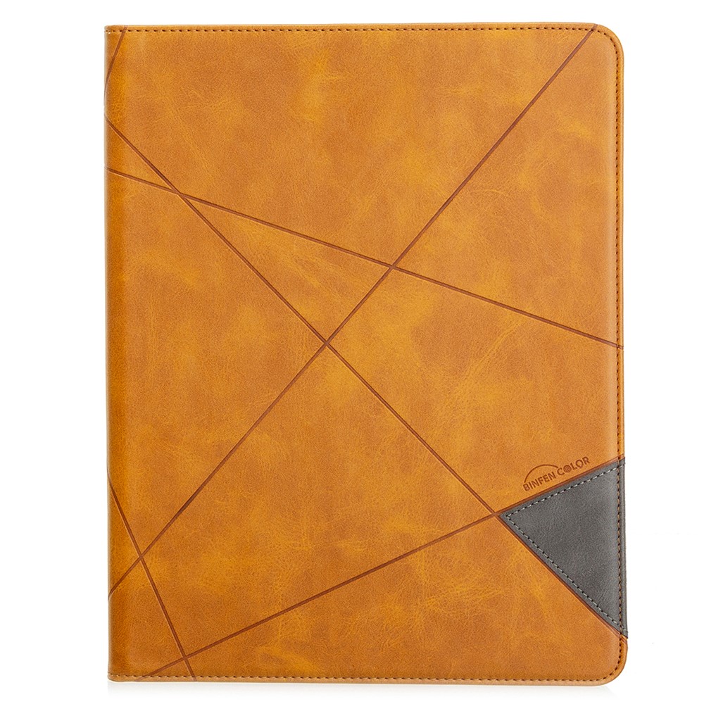 Geometric Pattern Cool Design Wake/Sleep Leather Case for iPad Pro 12.9-inch (2020)/(2018) - Brown-2
