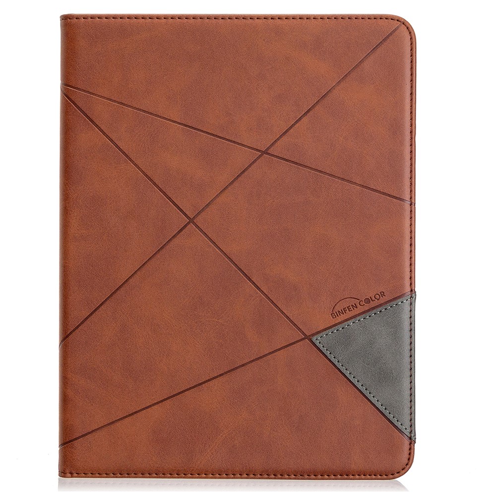 Geometric Pattern Cool Design Wake/Sleep Leather Case for iPad Pro 12.9-inch (2020)/(2018) - Coffee-2