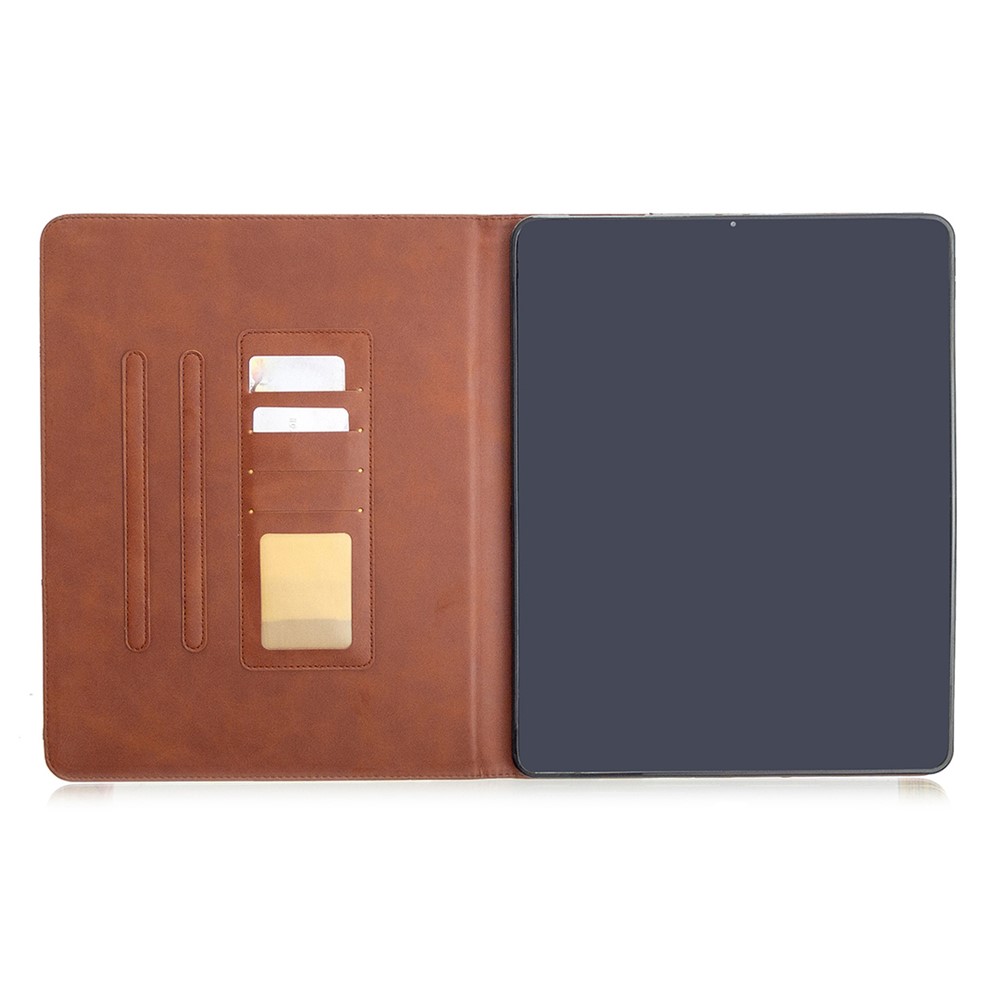 Geometric Pattern Cool Design Wake/Sleep Leather Case for iPad Pro 12.9-inch (2020)/(2018) - Coffee-4