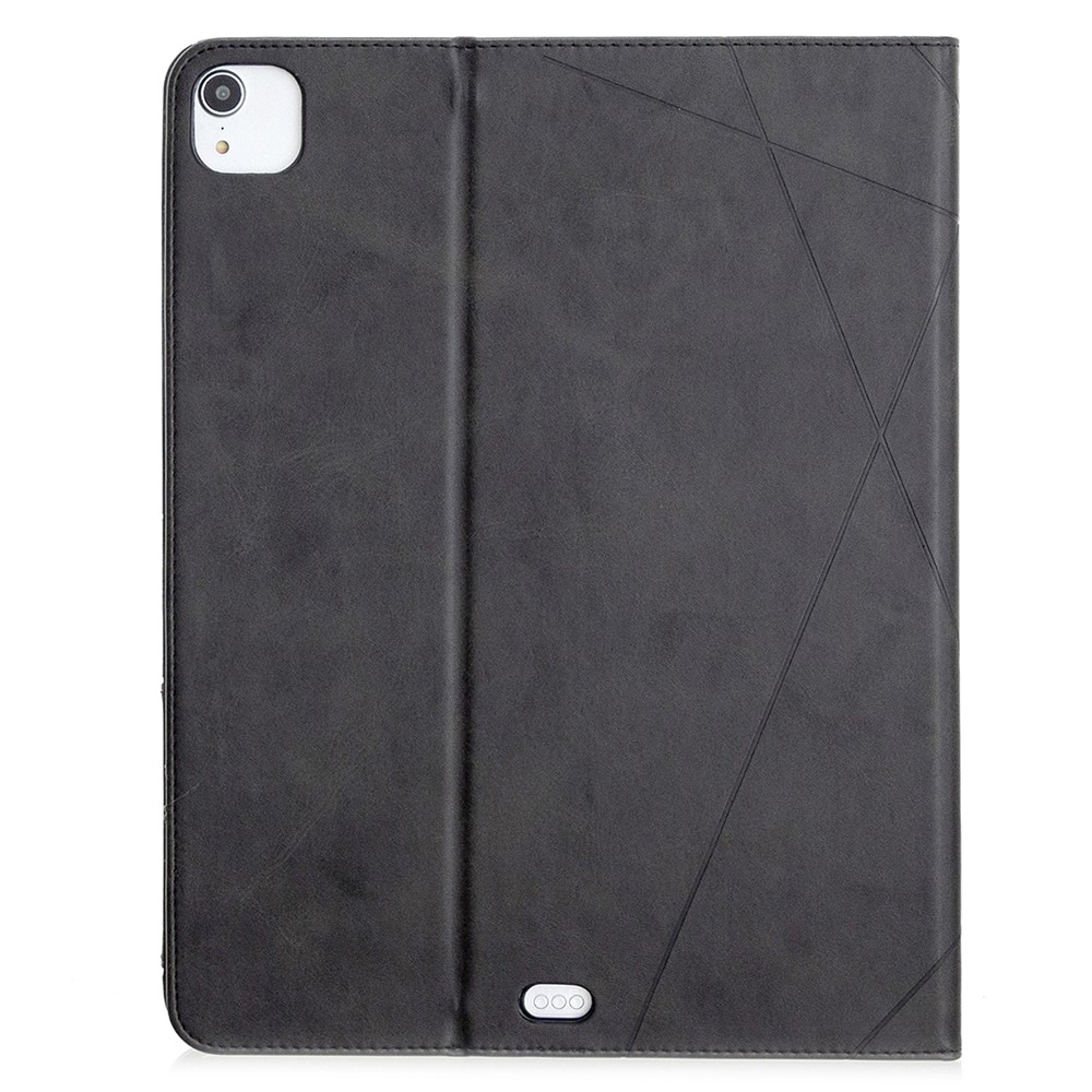 Geometric Pattern Cool Design Wake/Sleep Leather Case for iPad Pro 12.9-inch (2020)/(2018) - Black-3
