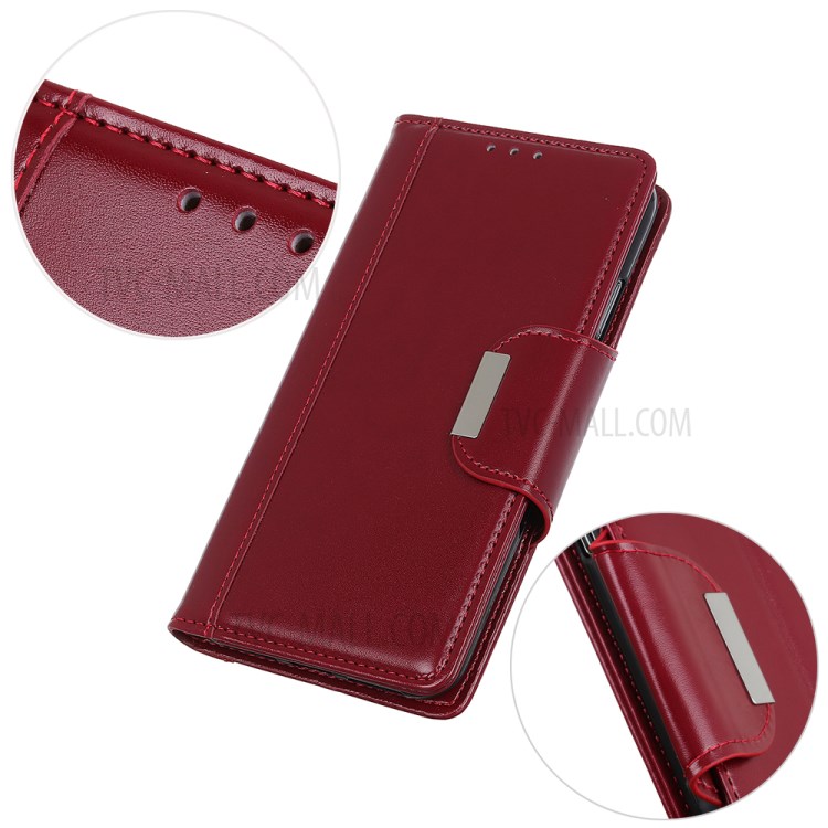With Wallet Leather Stand Phone Case for iPhone 12 5.4 inch - Red-8