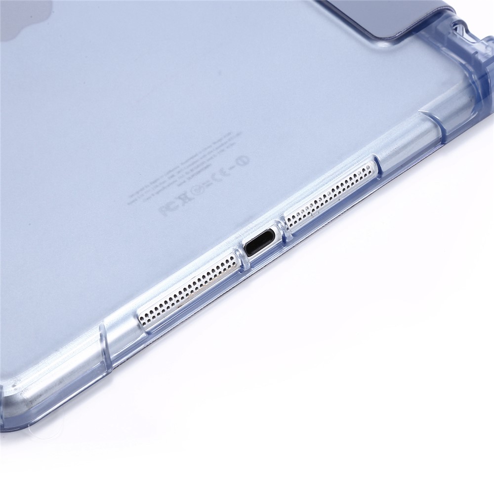 Tri-fold Stand Leather Tablet Case with Pen Slot for iPad 9.7-inch (2018) - Purple-9