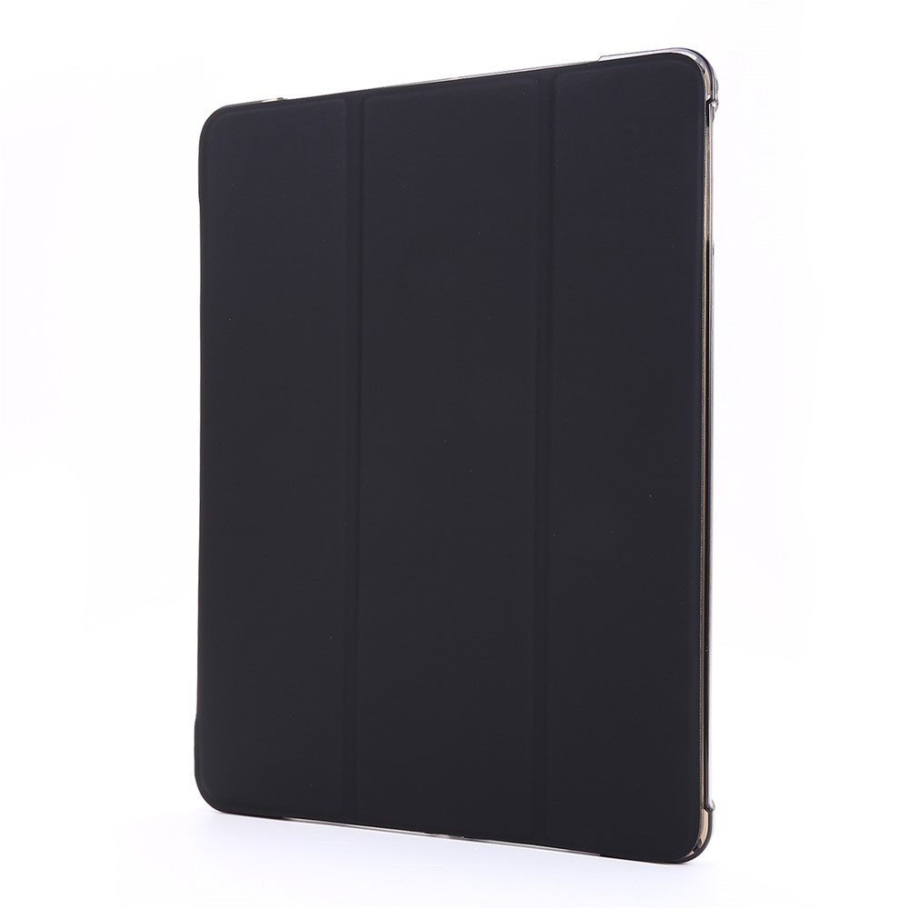 Tri-fold Stand Leather Tablet Case with Pen Slot for iPad 9.7-inch (2018) - Black-2