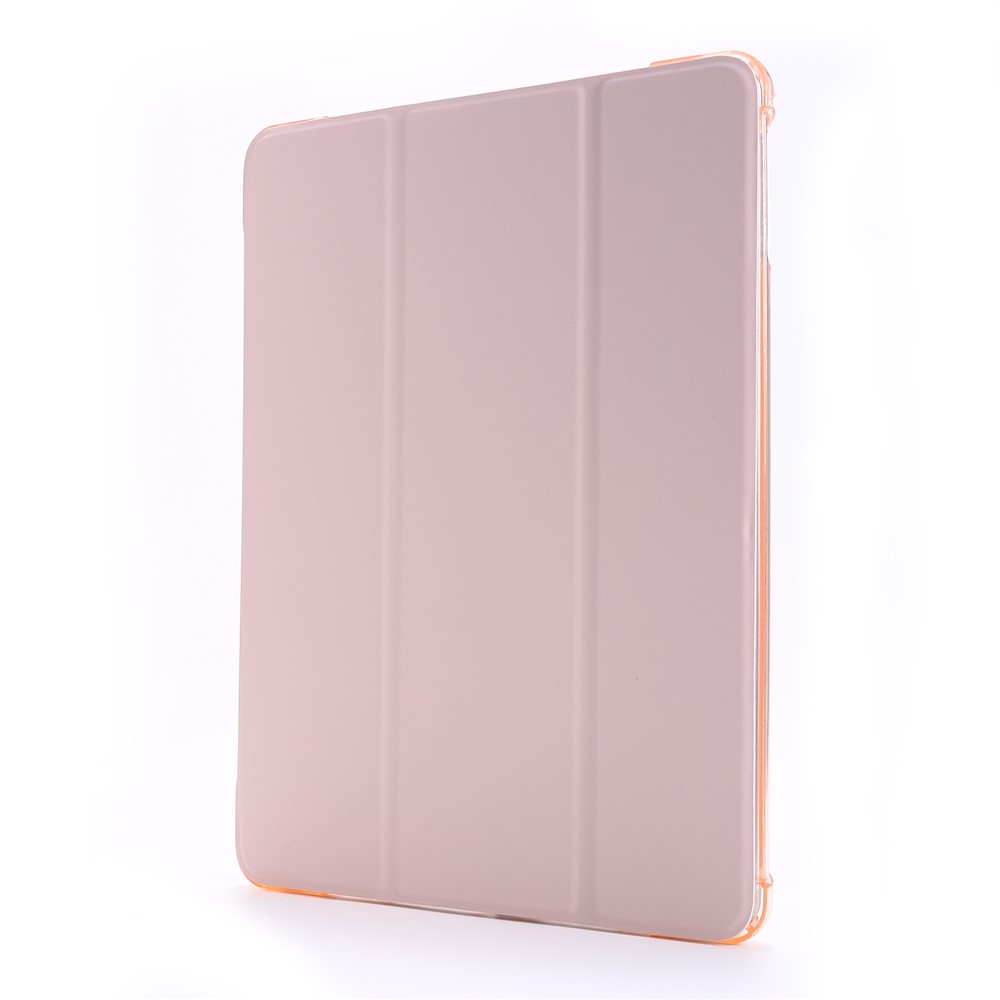 Tri-fold Stand Leather Tablet Case with Pen Slot for iPad 9.7-inch (2018) - Pink-2