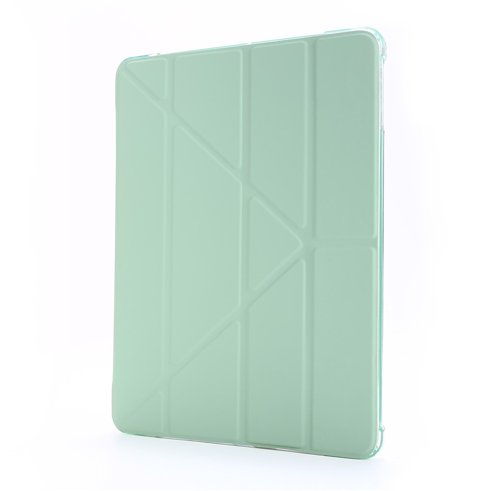 Deformable Stand Leather Smart Tablet Case for iPad 9.7-inch (2018) - Light Green-2