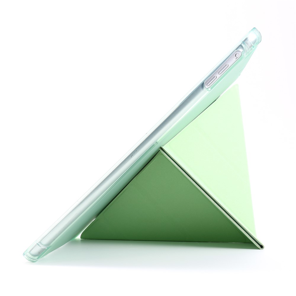 Deformable Stand Leather Smart Tablet Case for iPad 9.7-inch (2018) - Light Green-7