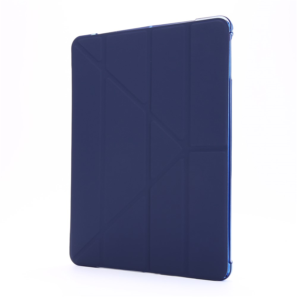 Funda De Tableta Inteligente De Cuero Deformable Para IPad 9.7 Pulgadas (2018) - Azul Oscuro