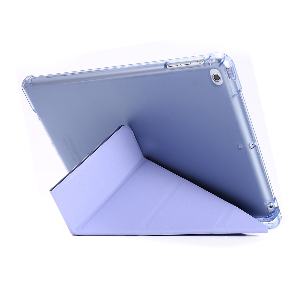 Deformable Stand Leather Smart Tablet Case for iPad 9.7-inch (2018) - Purple-3