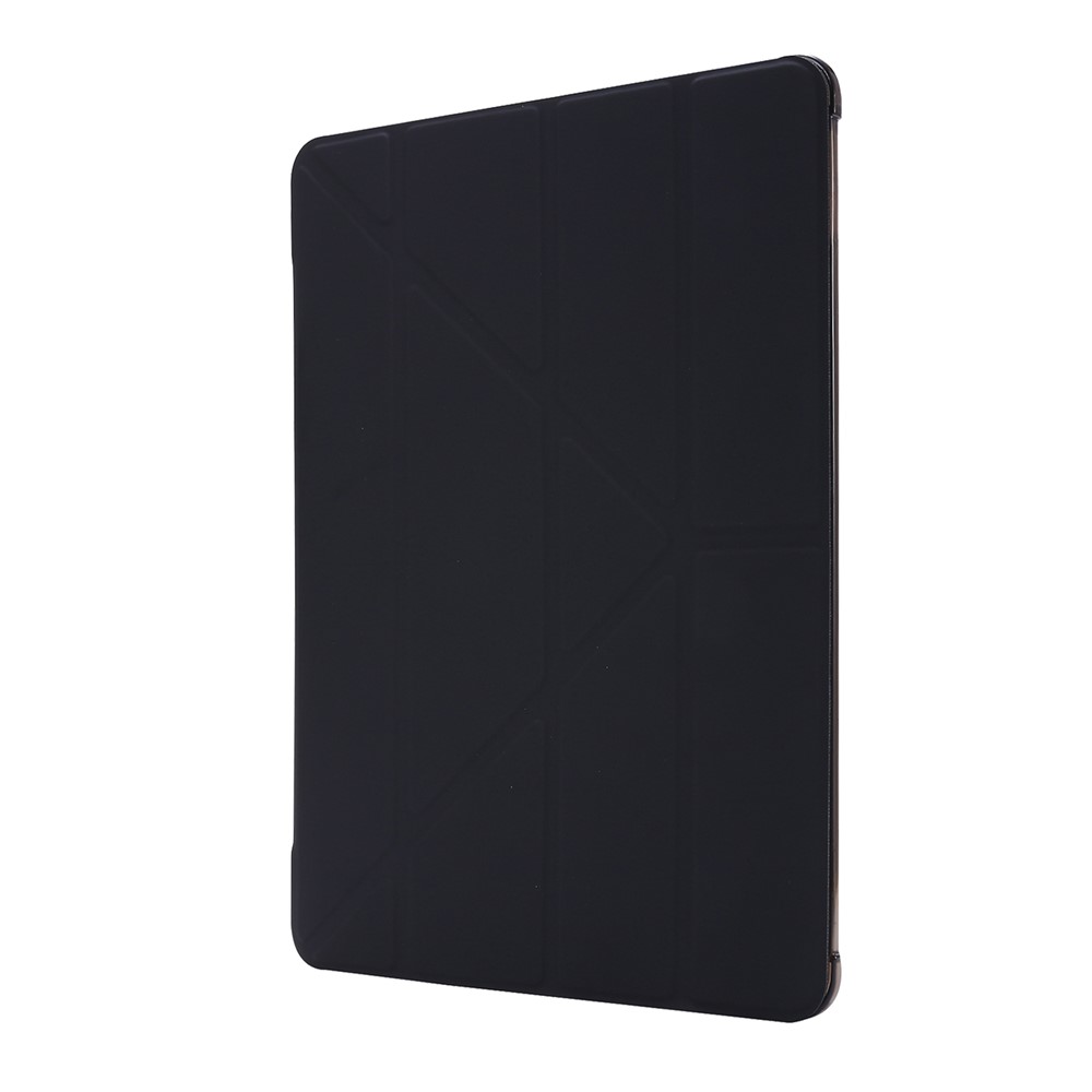 Deformable Stand Leather Smart Tablet Shell for iPad 10.2 (2019) - Black-2