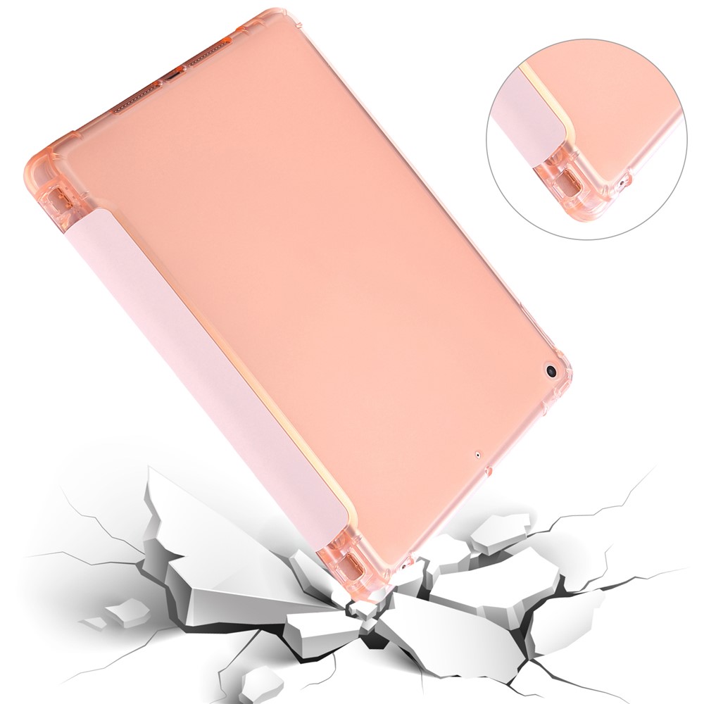 Deformable Stand Leather Smart Tablet Shell for iPad 10.2 (2019) - Pink-6