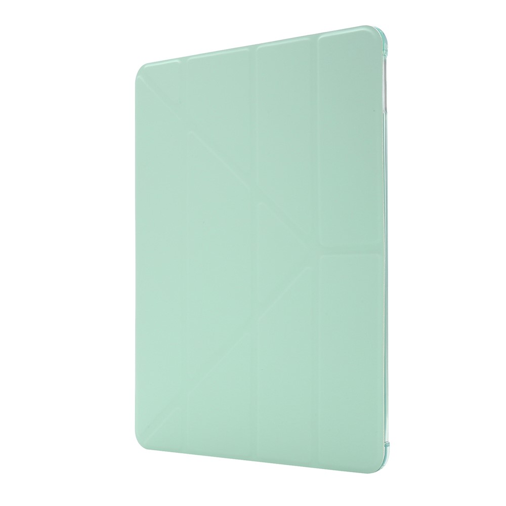 Deformable Stand Leather Smart Tablet Shell for iPad 10.2 (2019) - Light Green-2