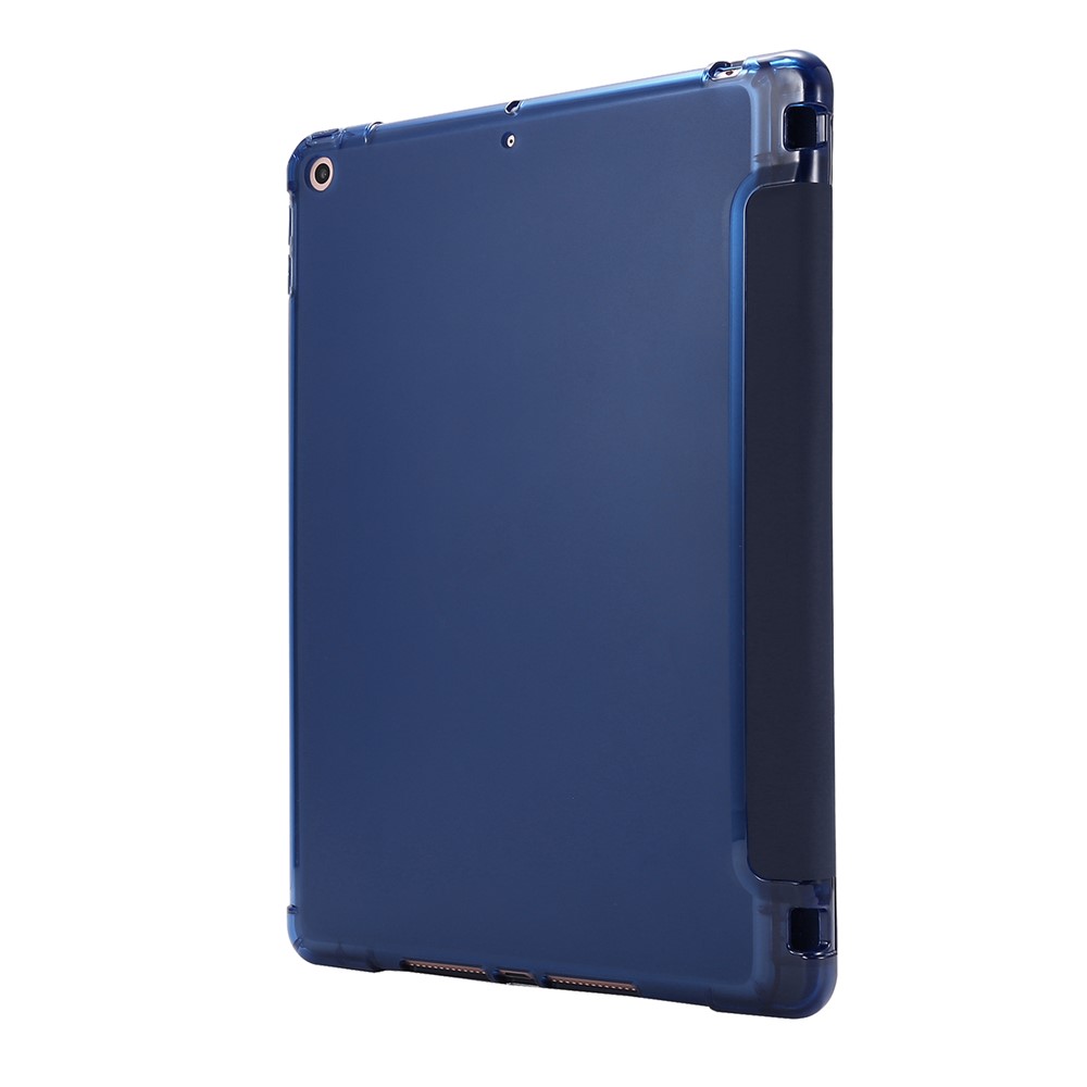 Deformable Stand Leather Smart Tablet Shell for iPad 10.2 (2019) - Dark Blue-4