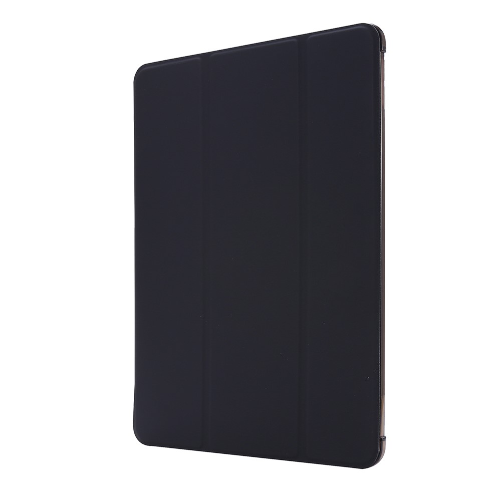 Tri-fold Stand Leather Tablet Shell with Pen Slot for iPad 10.2 (2019) - Black-2