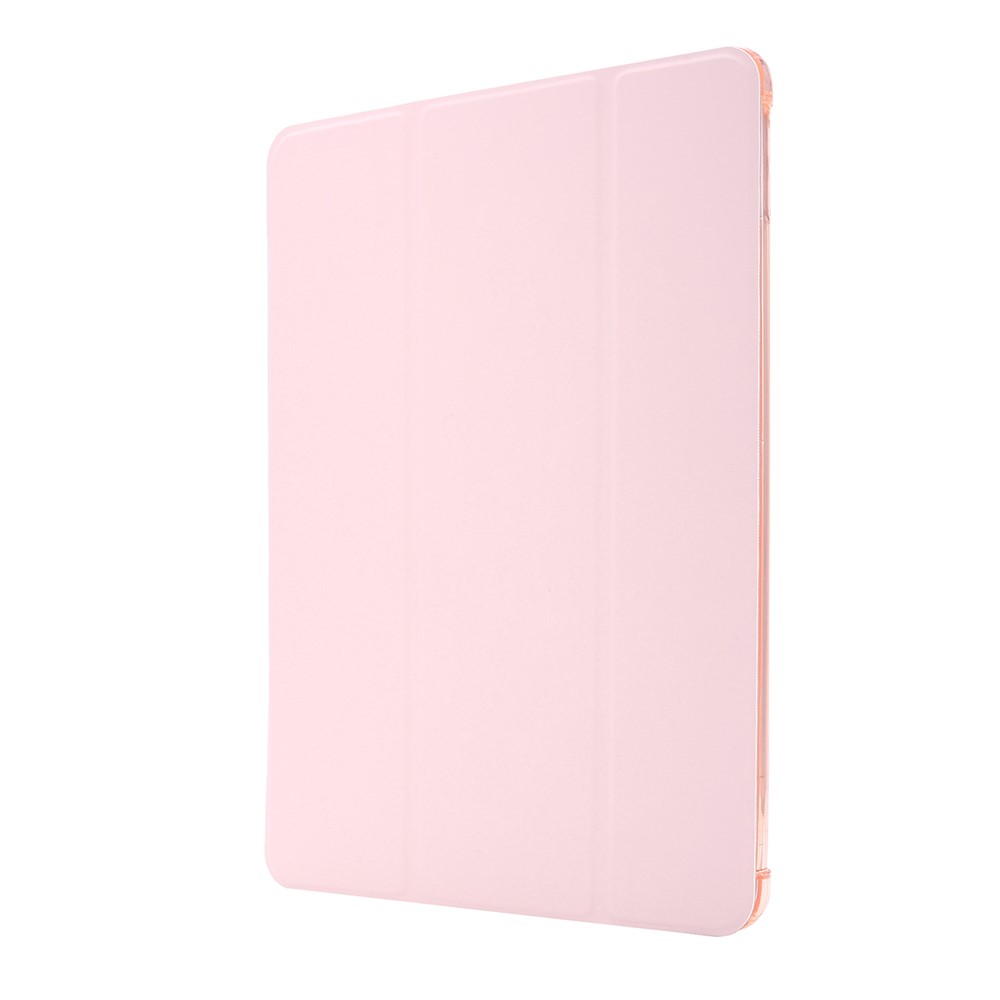 Tri-fold Stand Leather Tablet Shell with Pen Slot for iPad 10.2 (2019) - Pink-2