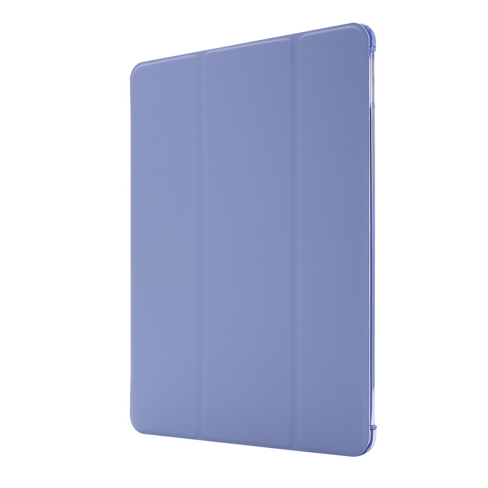 Tri-fold Stand Leather Tablet Shell with Pen Slot for iPad 10.2 (2019) - Purple-2