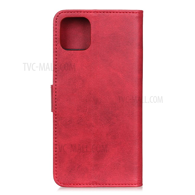 PU Leather Magnetic Wallet Cool Phone Shell for iPhone 12 Pro Max 6.7 inch - Red-4