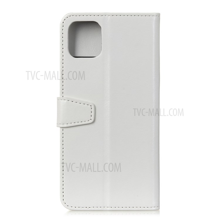 Crazy Horse Wallet Stand PU Leather Case Flip Shell for Apple iPhone 12 Pro Max 6.7 inch - White-3