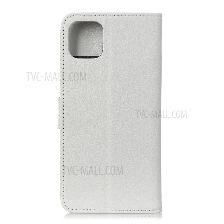Litchi Texture Wallet Stand Leather Phone Case Magnetic for Apple iPhone 12 Pro Max 6.7 inch - White-3