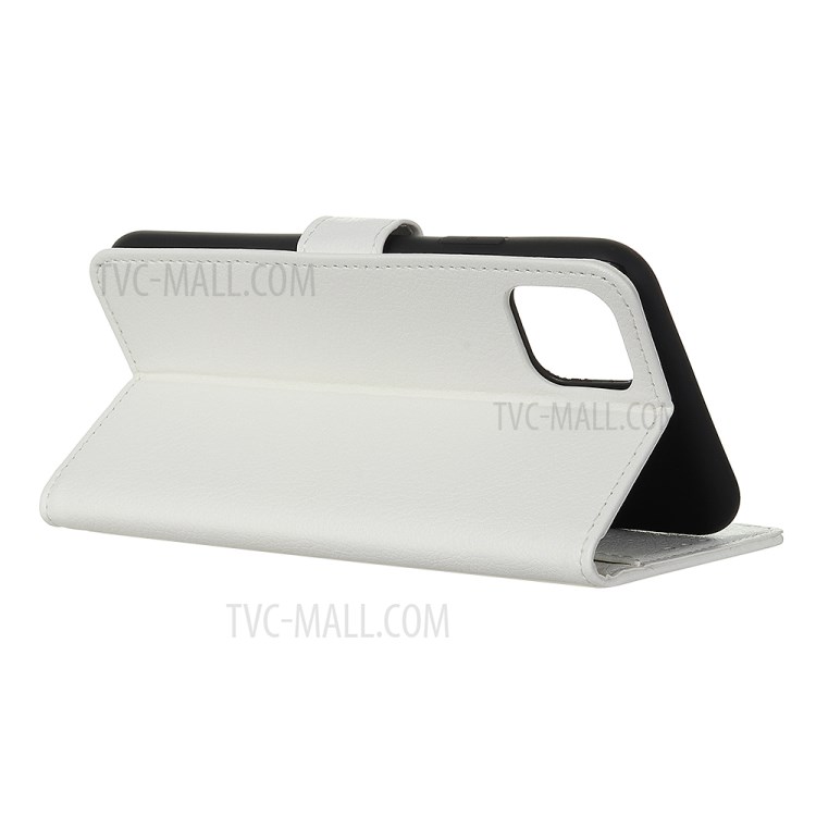Litchi Texture Wallet Stand Leather Phone Case Magnetic for Apple iPhone 12 Pro Max 6.7 inch - White-4