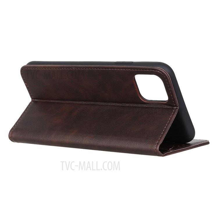 Litchi Skin Leather Phone Case for iPhone 12 Pro Max 6.7 inch - Coffee-4