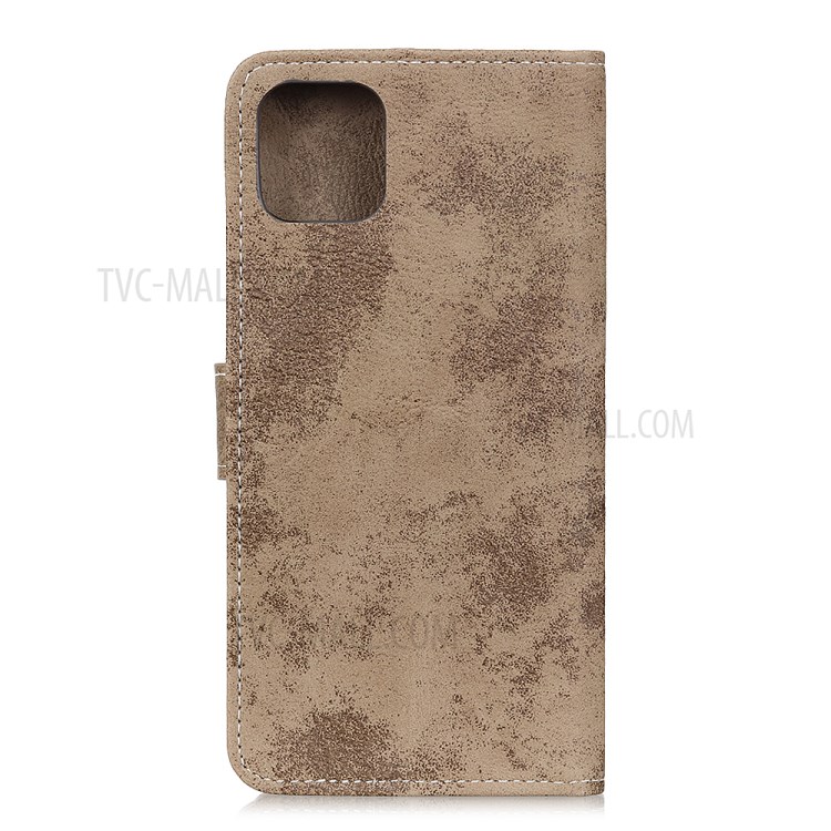 Retro PU Leather Flip Cover Wallet Mobile Shell for iPhone 12 Pro Max 6.7 inch - Khaki-3
