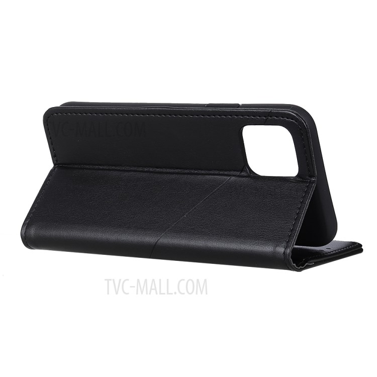 Magnetic PU Leather Wallet Stand Protective Cover for iPhone 12 Pro Max 6.7 inch - Black-4