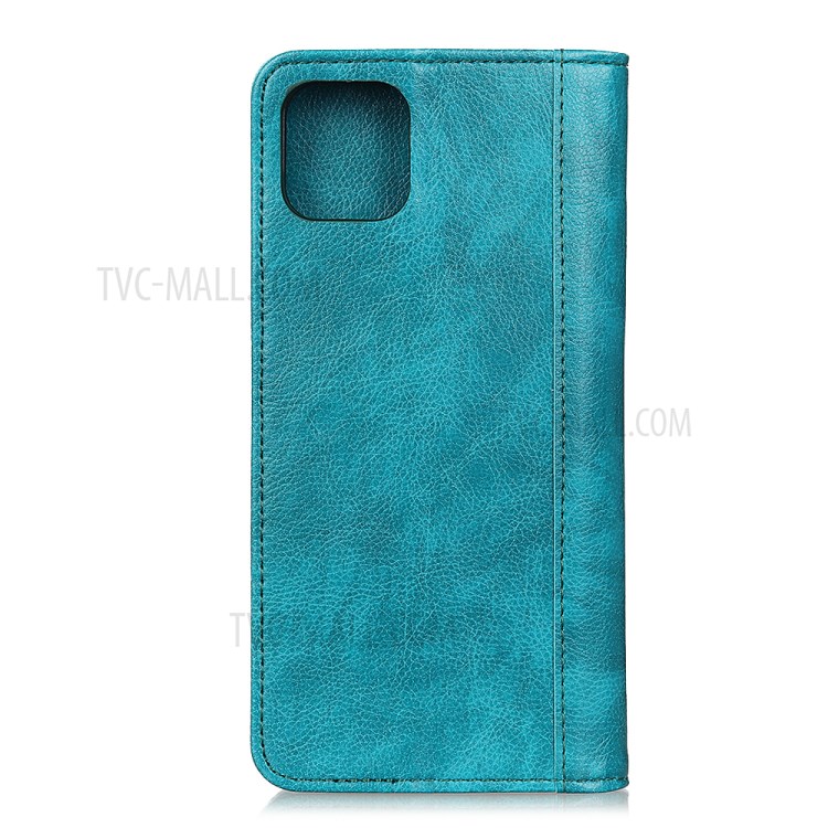 Auto-absorbed Litchi Texture Split Leather Cover for iPhone 12 5.4 inch - Green-3