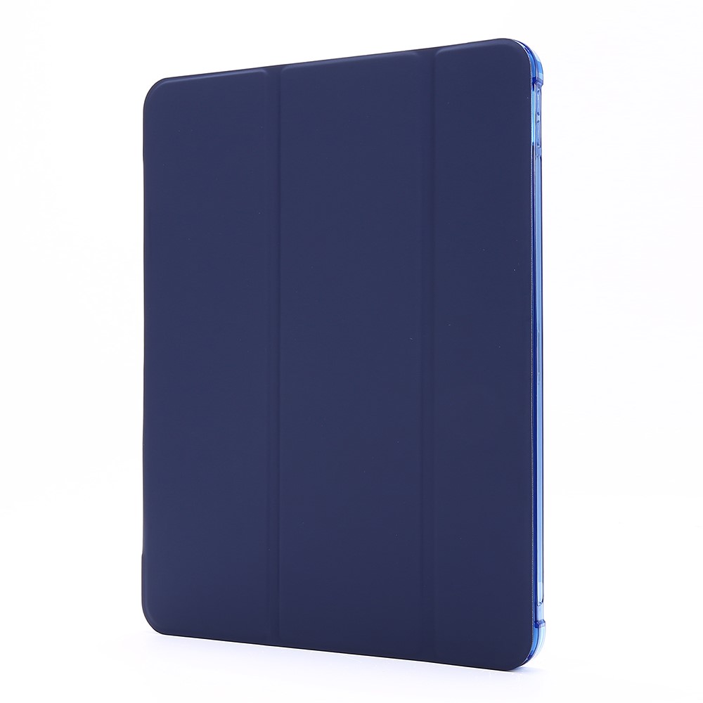 Tri-fold Stand Leather Tablet Protective Case with Pen Slot for iPad Pro 12.9-inch (2020)/(2018) - Dark Blue-2