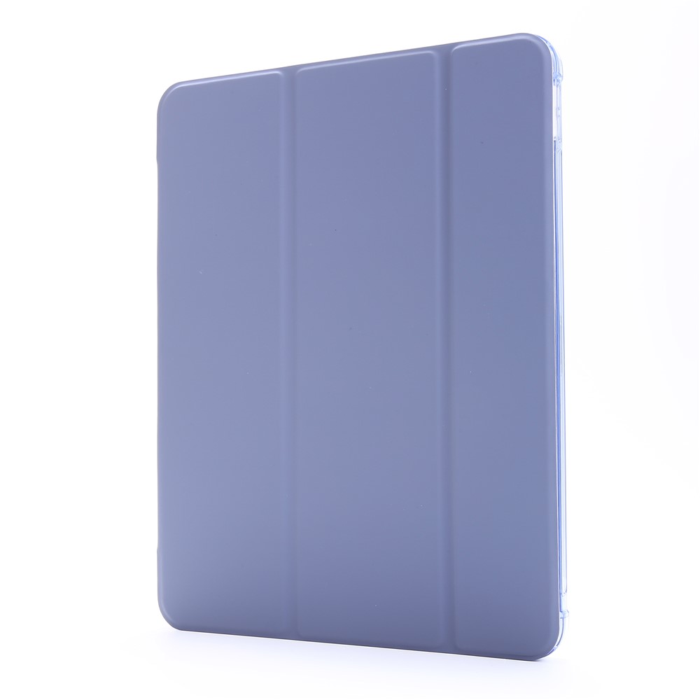 Tri-fold Stand Leather Tablet Protective Case with Pen Slot for iPad Pro 12.9 (2022) / (2021) / (2020) / (2018) - Purple-2