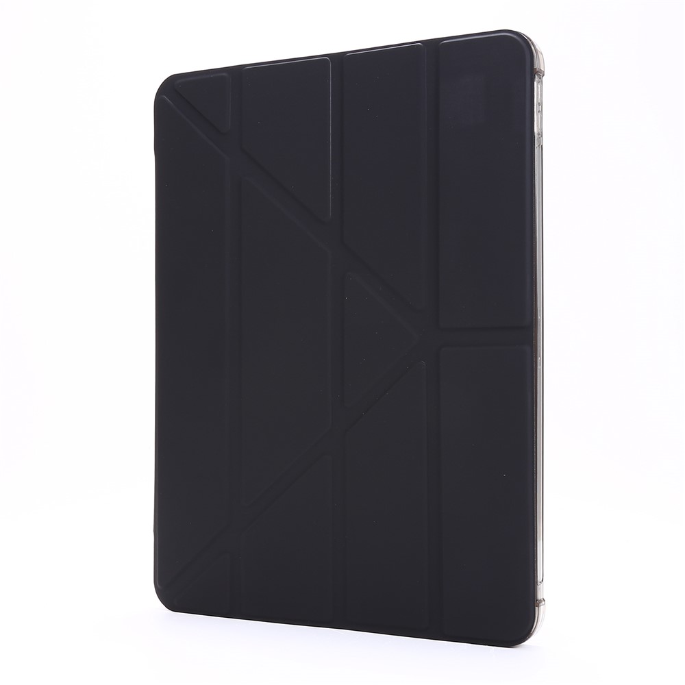 Deformable Stand Leather Smart Tablet Cover Case for iPad Pro 11-inch (2020)/(2018) - Black-2