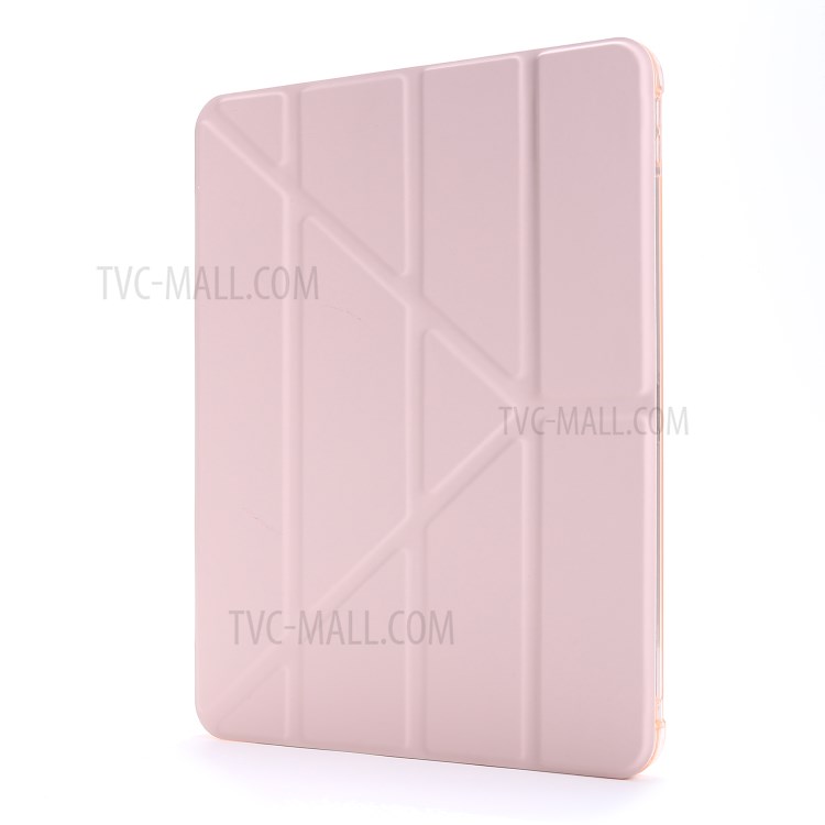 Deformable Stand Leather Smart Tablet Cover Case for iPad Pro 11-inch (2020)/(2018) - Pink-2