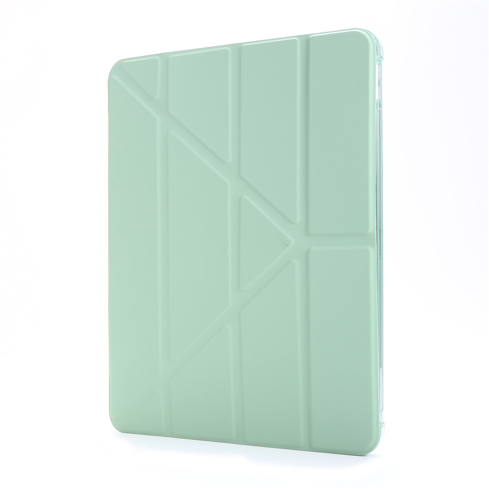 Deformable Stand Leather Smart Tablet Cover Case for iPad Pro 11-inch (2020)/(2018) - Light Green-2