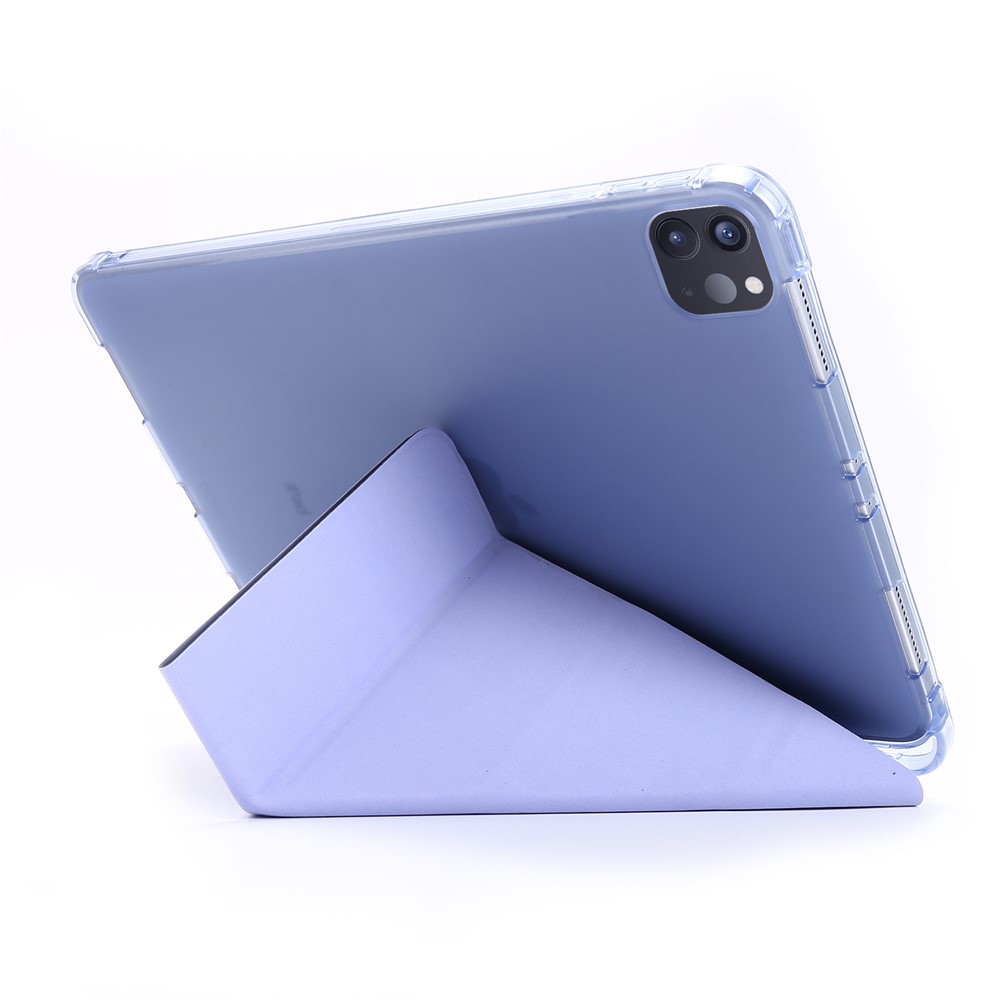 Deformable Stand Leather Smart Tablet Cover Case for iPad Pro 11-inch (2020)/(2018) - Purple-3