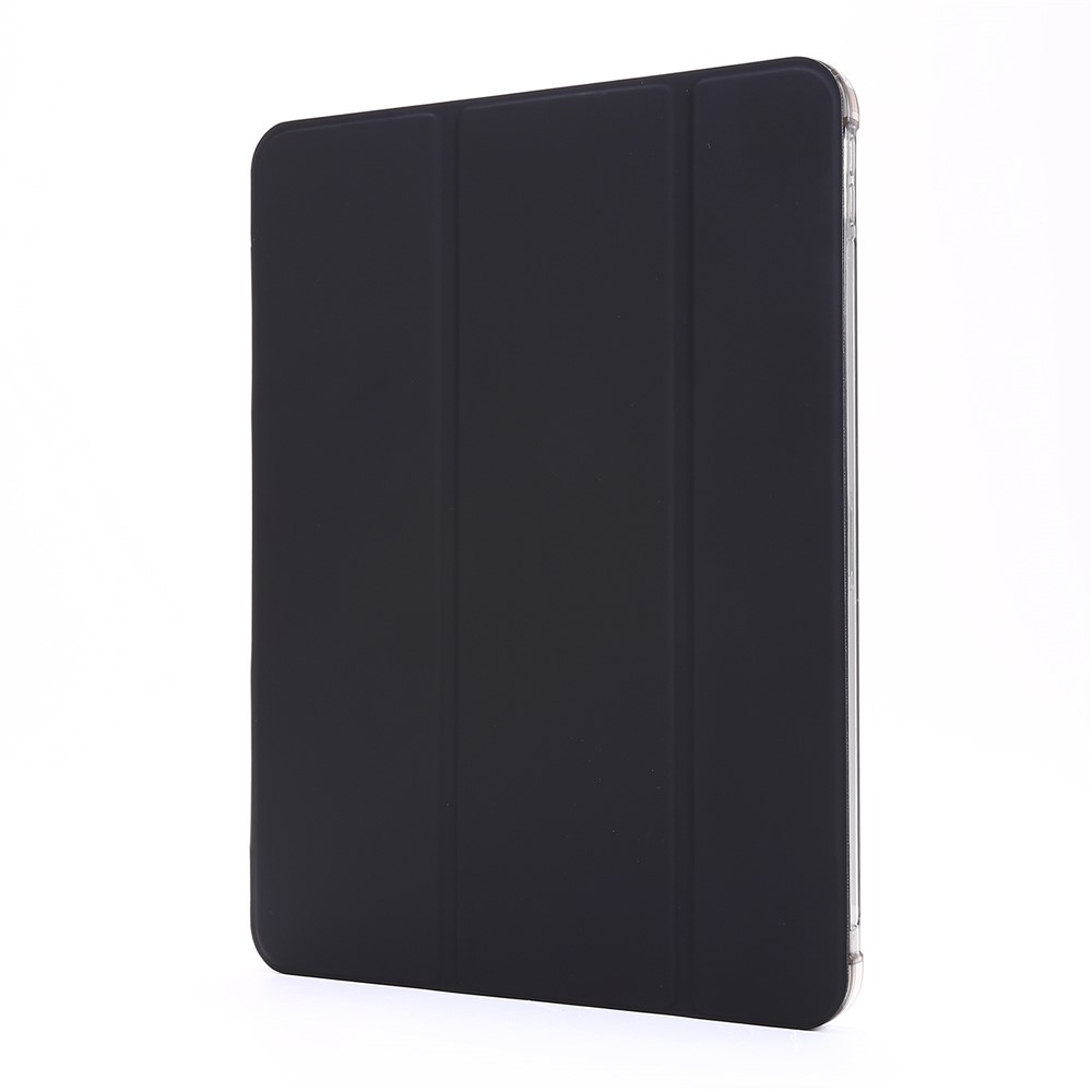 Tri-fold Stand Leather Tablet Cover Case with Pen Slot for iPad Pro 11-inch (2020)/(2018) - Black-2