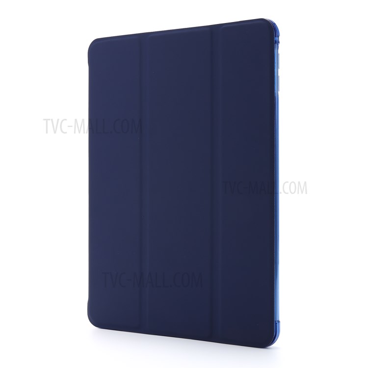 Tri-fold Stand Leather Tablet Shell with Pen Slot for iPad mini (2019) 7.9 inch/iPad mini 4/3/2/1 - Blue-2