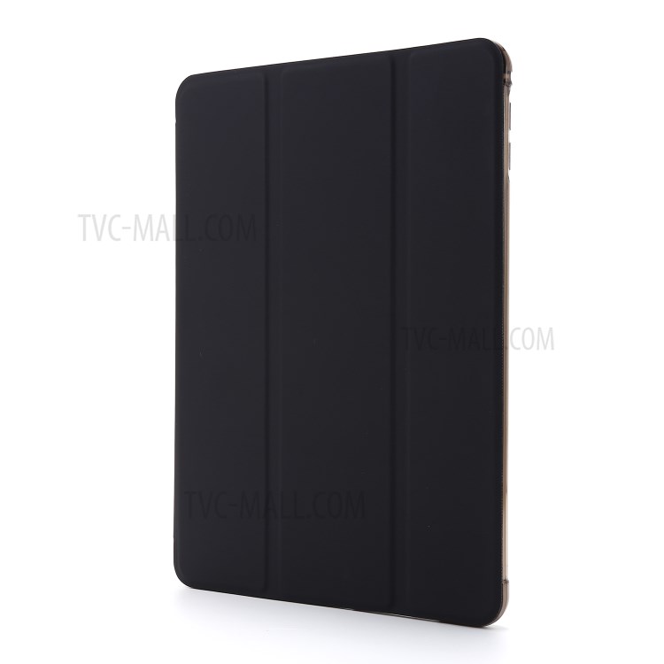 Tri-fold Stand Leather Tablet Shell with Pen Slot for iPad mini (2019) 7.9 inch/iPad mini 4/3/2/1 - Black-2