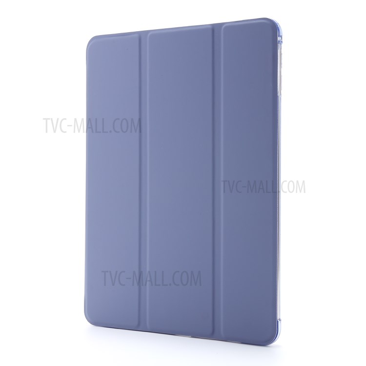 Tri-fold Stand Leather Tablet Shell with Pen Slot for iPad mini (2019) 7.9 inch/iPad mini 4/3/2/1 - Purple-2