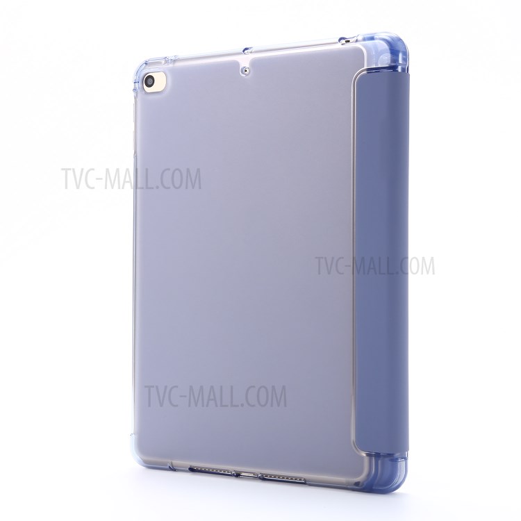 Tri-fold Stand Leather Tablet Shell with Pen Slot for iPad mini (2019) 7.9 inch/iPad mini 4/3/2/1 - Purple-3