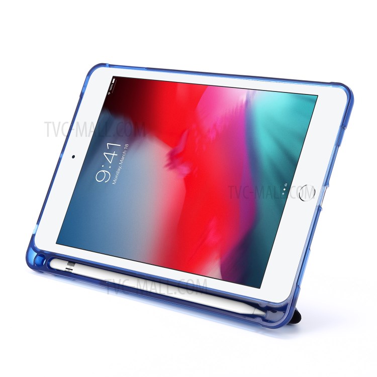 Deformable with Stand Leather Smart Tablet Cover for iPad mini (2019) 7.9 inch/Mini 4 - Blue-5