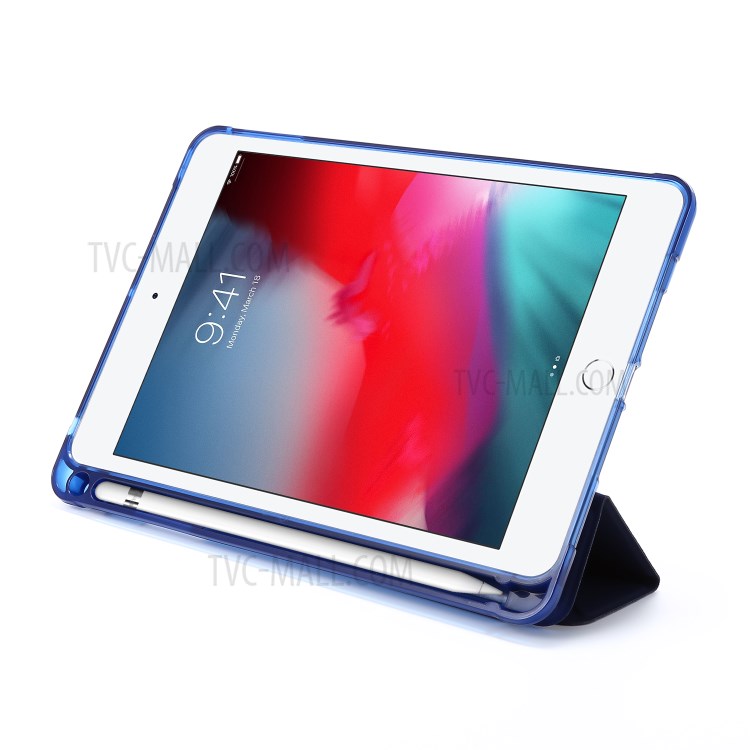 Deformable with Stand Leather Smart Tablet Cover for iPad mini (2019) 7.9 inch/Mini 4 - Blue-6