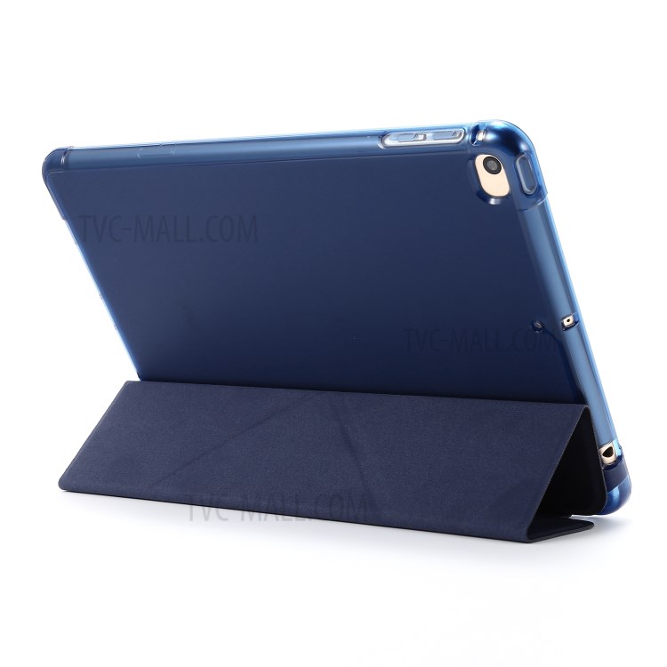 Deformable with Stand Leather Smart Tablet Cover for iPad mini (2019) 7.9 inch/Mini 4 - Blue-7