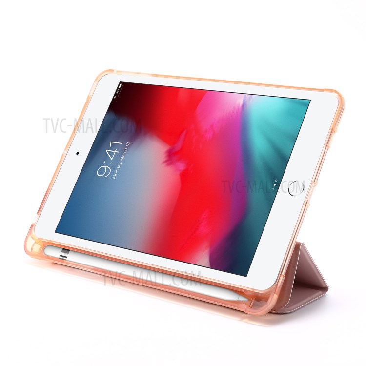 Deformable with Stand Leather Smart Tablet Cover for iPad mini (2019) 7.9 inch/Mini 4 - Pink-5