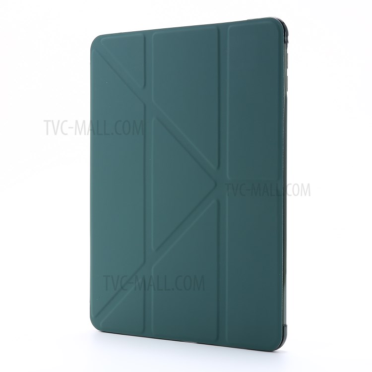 Deformable with Stand Leather Smart Tablet Cover for iPad mini (2019) 7.9 inch/Mini 4 - Dark Green-2