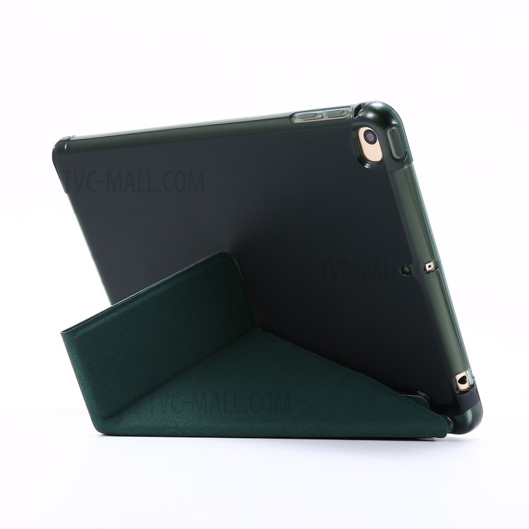 Deformable with Stand Leather Smart Tablet Cover for iPad mini (2019) 7.9 inch/Mini 4 - Dark Green-3