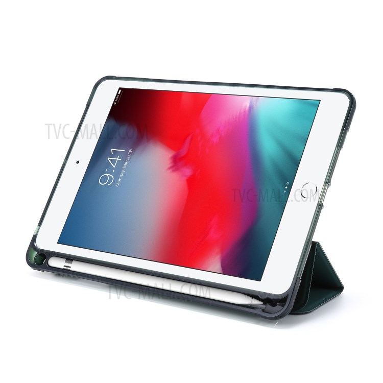 Deformable with Stand Leather Smart Tablet Cover for iPad mini (2019) 7.9 inch/Mini 4 - Dark Green-5